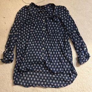 Gap Flowy Boho Patterned Button-down